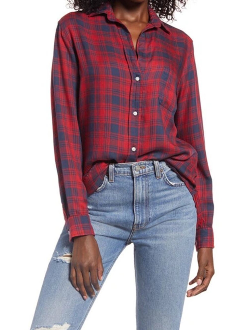 Grayson The Hero Buttondown in Red Preowned condition, gently wor